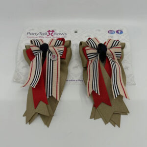 Burberry Stripe Khaki PonyTail Bows
